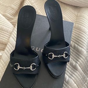 Gucci black high heels sumner shoes